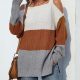 Allure Knit Colorblock Sweater with Side Slits