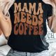 Black COFFEE LOVER Graphic Tee for Busy Moms