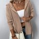 Comfortable Commuter Loose Solid Color Zipper Knit Sweater