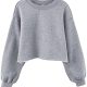 Cozy Cropped Fleece Pullover with Long Sleeves